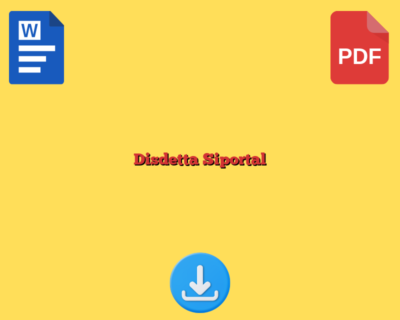 Disdetta Siportal