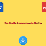 Fac Simile Ammonimento Scritto