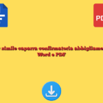 Fac simile caparra confirmatoria abbigliamento Word e PDF