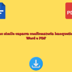 Fac simile caparra confirmatoria banqueting Word e PDF