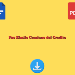 Fac Simile Cessione del Credito