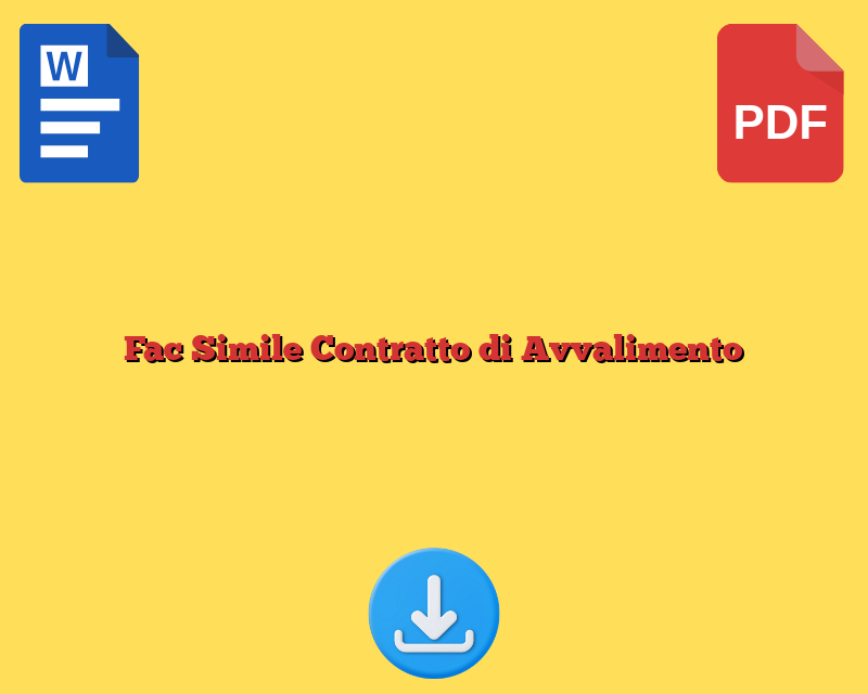 Fac Simile Contratto di Avvalimento