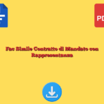 Fac Simile Contratto di Mandato con Rappresentanza