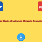 Fac Simile di Lettera al Dirigente Scolastico