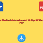 Fac Simile dichiarazione art 14 dlgs 81 Word e PDF
