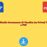 Fac Simile Documento di Vendita tra Privati Word e PDF