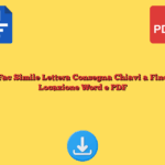 Fac Simile Lettera Consegna Chiavi a Fine Locazione Word e PDF