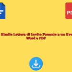 Fac Simile Lettera di Invito Formale a un Evento Word e PDF