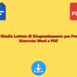 Fac Simile Lettera di Ringraziamento per Premio Ricevuto Word e PDF