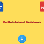 Fac Simile Lettera di Trasferimento