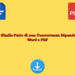 Fac Simile Patto di non Concorrenza Dipendente Word e PDF
