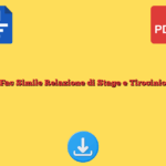 Fac Simile Relazione di Stage e Tirocinio