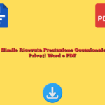 Fac Simile Ricevuta Prestazione Occasionale tra Privati Word e PDF