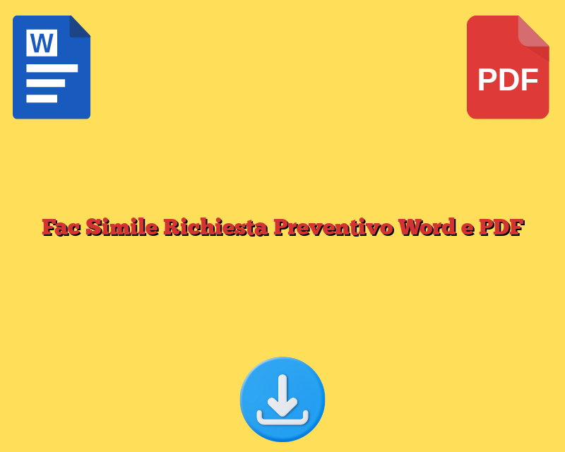 Fac Simile Richiesta Preventivo Word e PDF