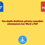Fac simile Scrittura privata comodato attrezzature bar Word e PDF
