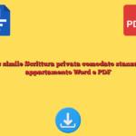 Fac simile Scrittura privata comodato stanza in appartamento Word e PDF