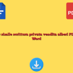 Fac simile scrittura privata vendita alberi PDF e Word