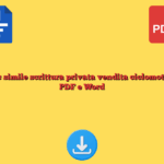 Fac simile scrittura privata vendita ciclomotore PDF e Word