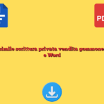 Fac simile scrittura privata vendita gommone PDF e Word