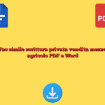 Fac simile scrittura privata vendita mezzo agricolo PDF e Word