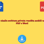 Fac simile scrittura privata vendita mobili usati PDF e Word