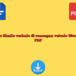 Fac Simile verbale di consegna veicolo Word e PDF