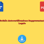 Modello Autocertificazione Rappresentante Legale
