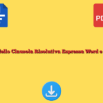 Modello Clausola Risolutiva Espressa Word e PDF