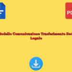 Modello Comunicazione Trasferimento Sede Legale