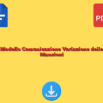 Modello Comunicazione Variazione delle Mansioni