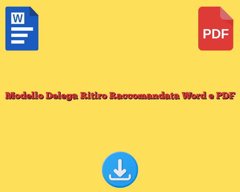 Modello Delega Ritiro Raccomandata Word e PDF