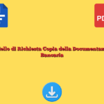 Modello di Richiesta Copia della Documentazione Bancaria
