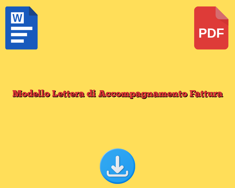 Modello Lettera di Accompagnamento Fattura