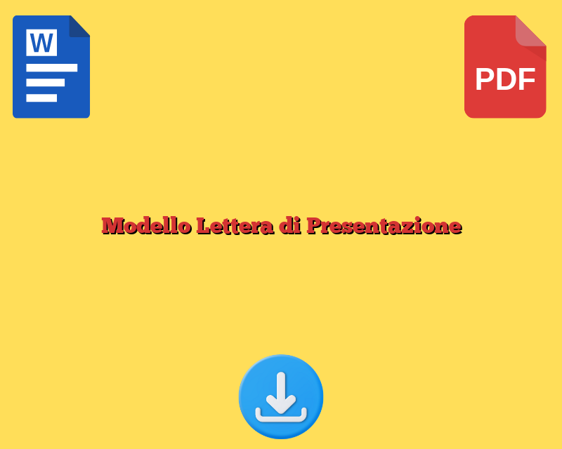 Modello Lettera di Presentazione