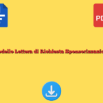 Modello Lettera di Richiesta Sponsorizzazione