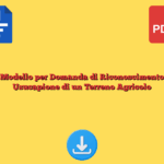 Modello per Domanda di Riconoscimento Usucapione di un Terreno Agricolo