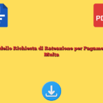 Modello Richiesta di Rateazione per Pagamento Multa