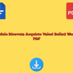 Modulo Ricevuta Acquisto Valori Bollati Word e PDF