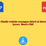 Fac Simile verbale consegna chiavi al datore di lavoro Word e PDF