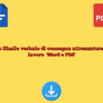 Fac Simile verbale di consegna attrezzature da lavoro Word e PDF