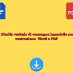 Fac Simile verbale di consegna immobile nuova costruzione Word e PDF