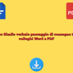 Fac Simile verbale passaggio di consegne tra colleghi Word e PDF