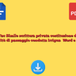 Fac Simile scrittura privata costituzione di servitù di passaggio condotta irrigua​ Word e PDF