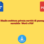 Fac Simile scrittura privata servitù di passaggio carrabile​ Word e PDF