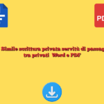 Fac Simile scrittura privata servitù di passaggio tra privati​ Word e PDF