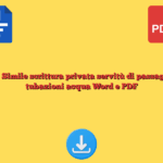 Fac Simile scrittura privata servitù di passaggio tubazioni acqua Word e PDF