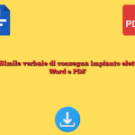 Fac Simile verbale di consegna impianto elettrico Word e PDF