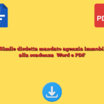 Fac Simile disdetta mandato agenzia immobiliare alla scadenza​ Word e PDF