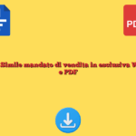 Fac Simile mandato di vendita in esclusiva Word e PDF