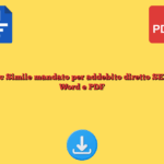 Fac Simile mandato per addebito diretto SEPA Word e PDF
